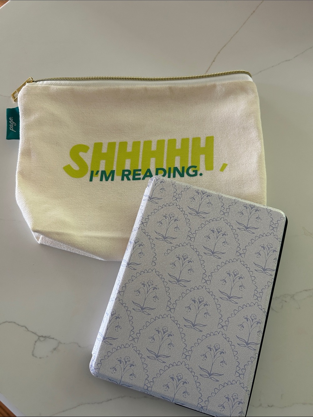 Canvas Zip Pouch in Lime & Teal page the shop kindle paper white 11 case
